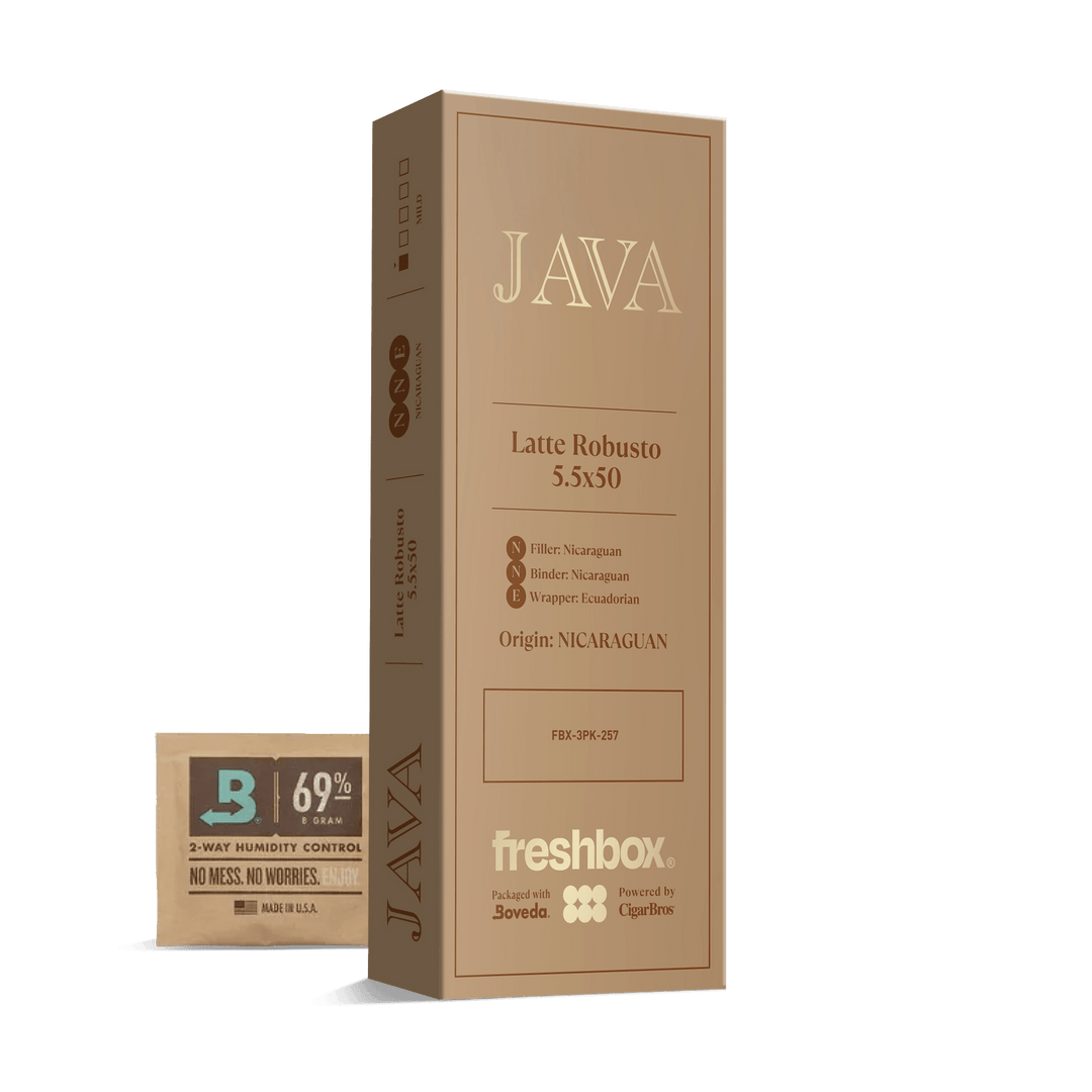 Java Latte Robusto 5.5x50 FreshBox | Cigar 3-Pack FreshBox Java 