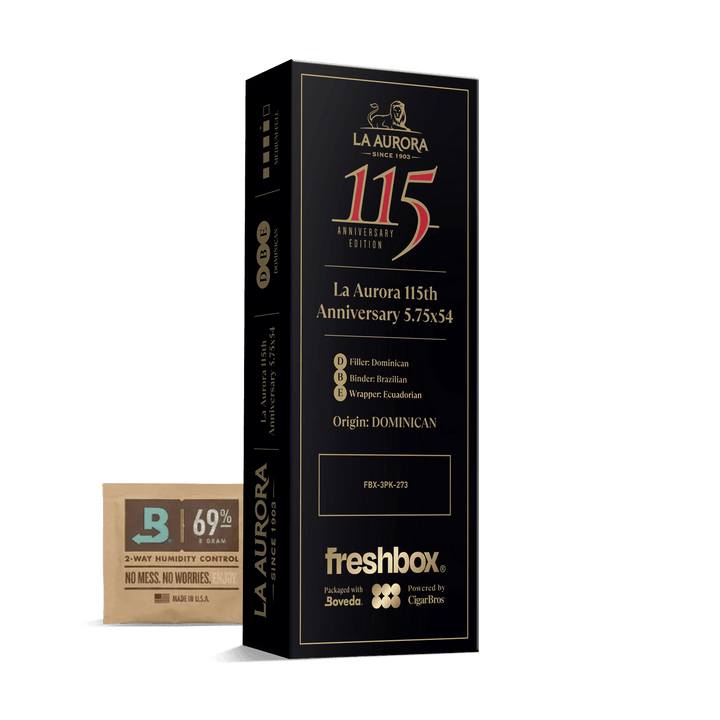 La Aurora 115th Anniversary 5.75x54 FreshBox | Cigar 3-Pack FreshBox La Aurora 