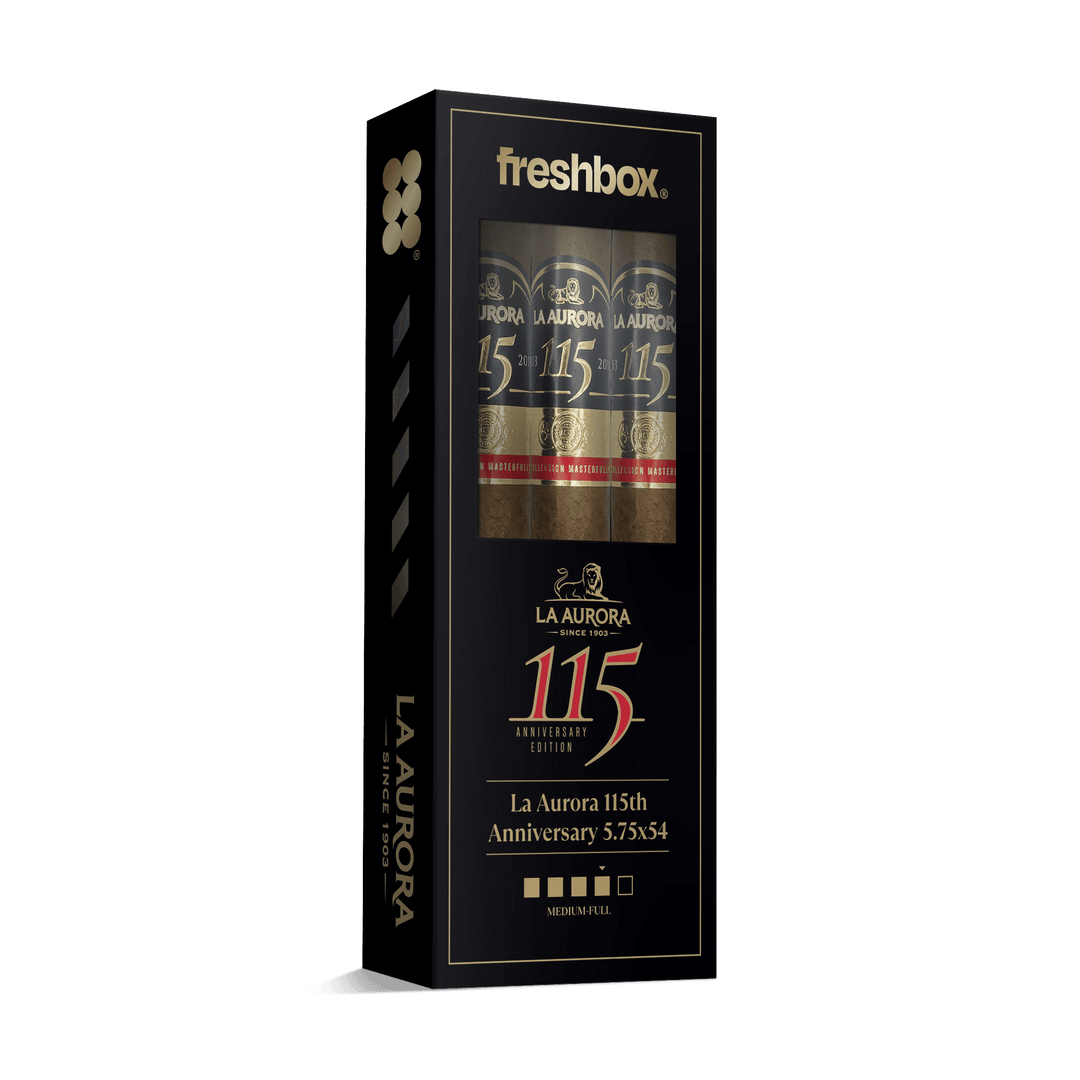 La Aurora 115th Anniversary 5.75x54 FreshBox | Cigar 3-Pack FreshBox La Aurora 