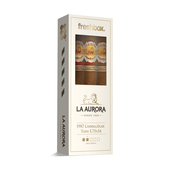 La Aurora 1987 Connecticut Toro 5.75x54 FreshBox | Cigar 3-Pack FreshBox La Aurora 