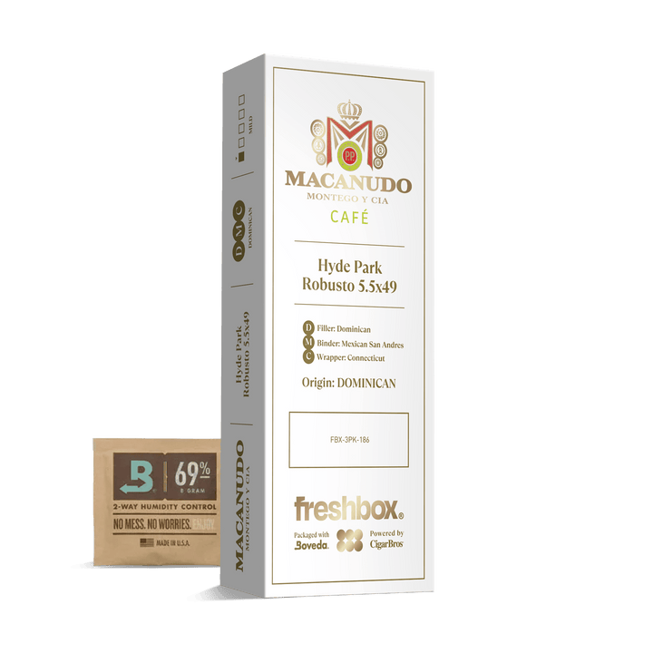 Macanudo Hyde Park 5.5x49 FreshBox | Cigar 3-Pack FreshBox Macanudo 