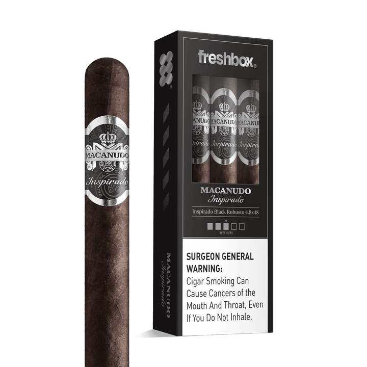 Macanudo Inspirado Black Robusto 4.8x48 FreshBox | Cigar 3-Pack FreshBox Macanudo 
