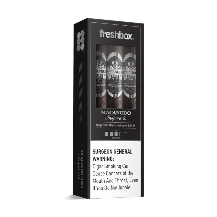 Macanudo Inspirado Black Robusto 4.8x48 FreshBox | Cigar 3-Pack FreshBox Macanudo 