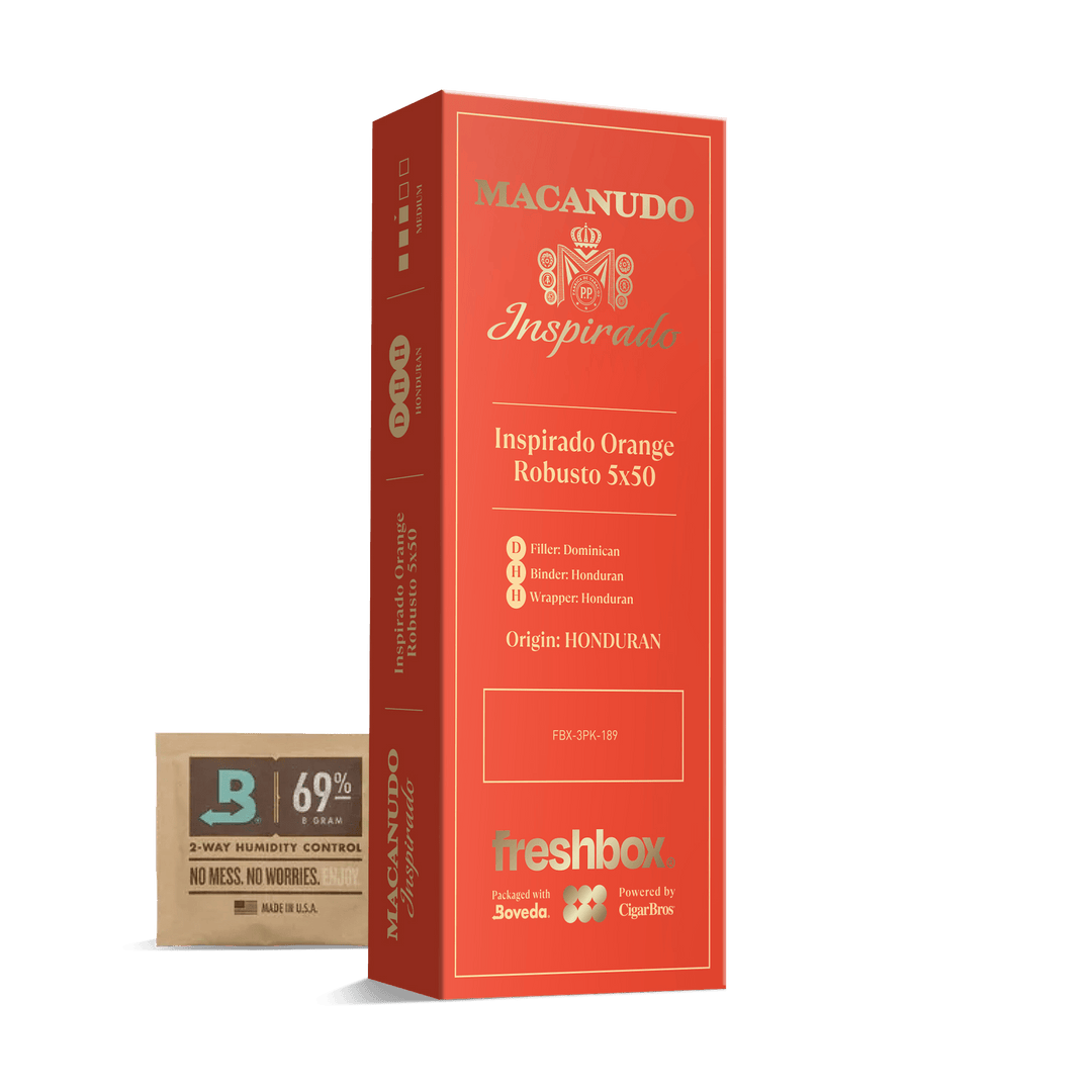 Macanudo Inspirado Orange Robusto 5x50 FreshBox | Cigar 3-Pack FreshBox Macanudo 