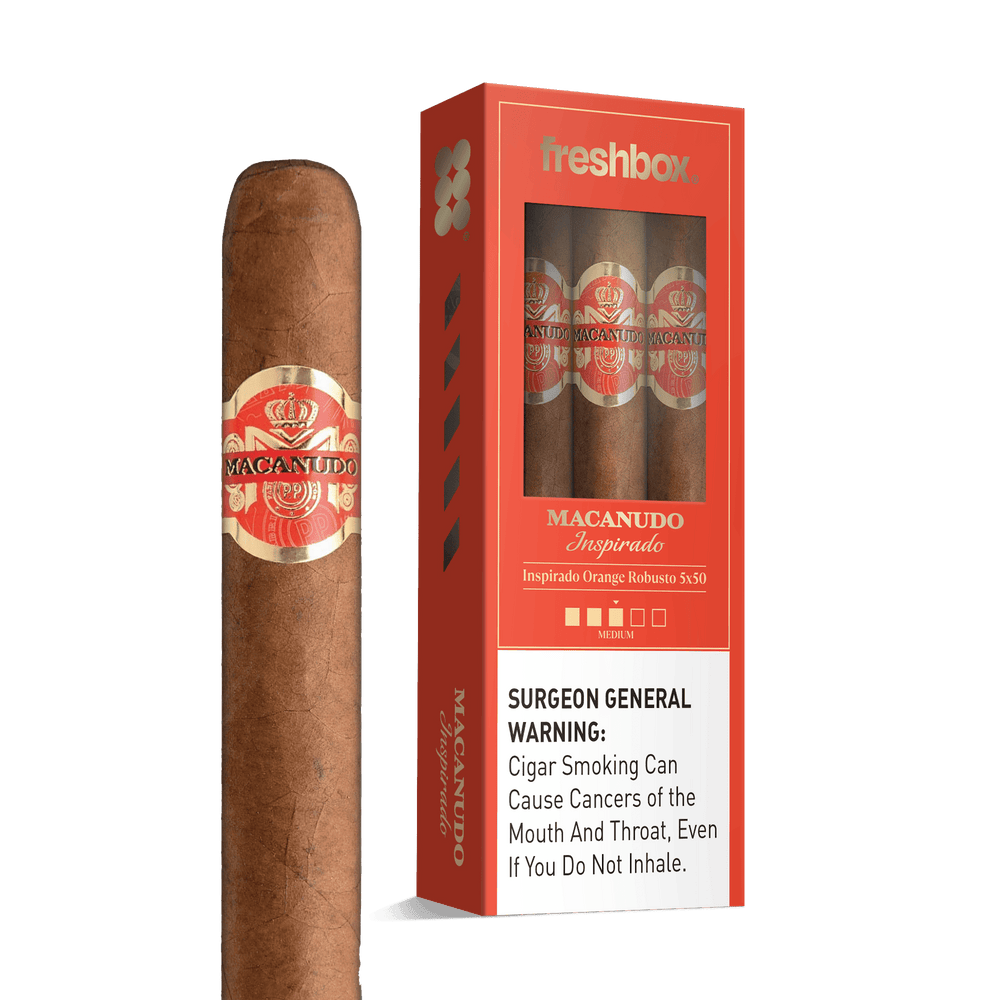 Macanudo Inspirado Orange Robusto 5x50 FreshBox | Cigar 3-Pack FreshBox Macanudo 