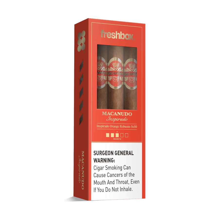 Macanudo Inspirado Orange Robusto 5x50 FreshBox | Cigar 3-Pack FreshBox Macanudo 