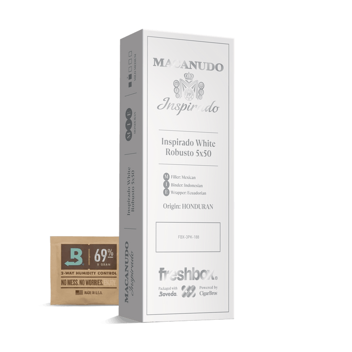 Macanudo Inspirado White Robusto 5x50 FreshBox | Cigar 3-Pack FreshBox Macanudo 