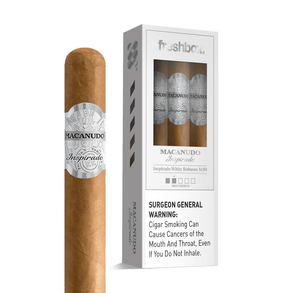 Macanudo Inspirado White Robusto 5x50 FreshBox | Cigar 3-Pack FreshBox Macanudo 