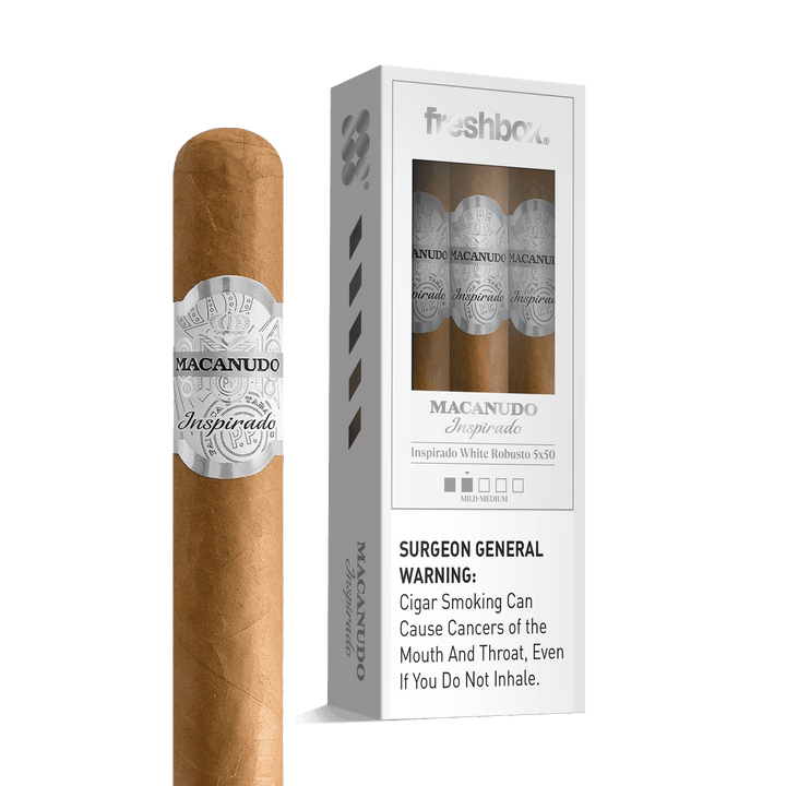 Macanudo Inspirado White Robusto 5x50 FreshBox | Cigar 3-Pack FreshBox Macanudo 