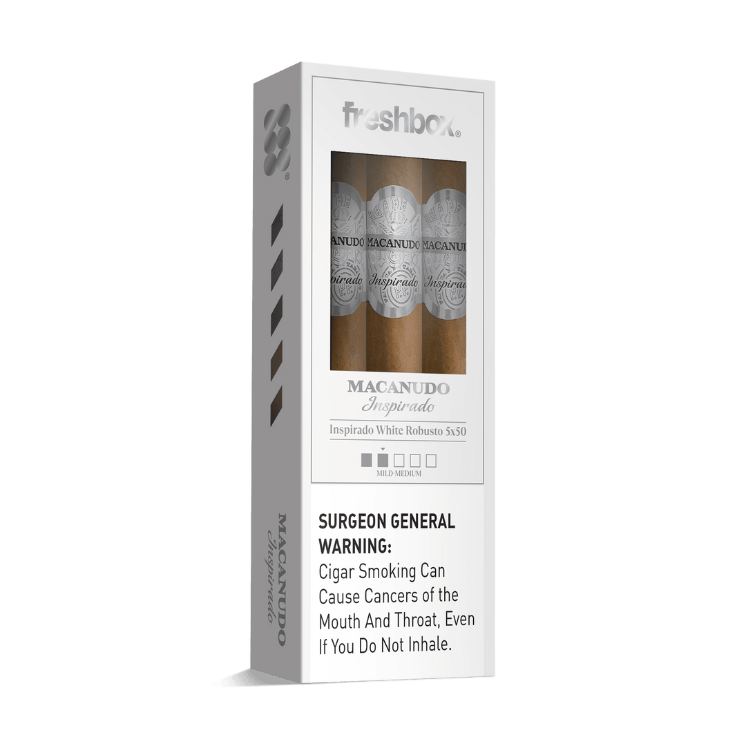 Macanudo Inspirado White Robusto 5x50 FreshBox | Cigar 3-Pack FreshBox Macanudo 