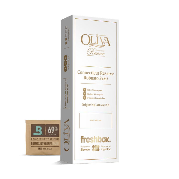 Oliva Connecticut Reserve Robusto 5x50 FreshBox | Cigar 3-Pack FreshBox Oliva 