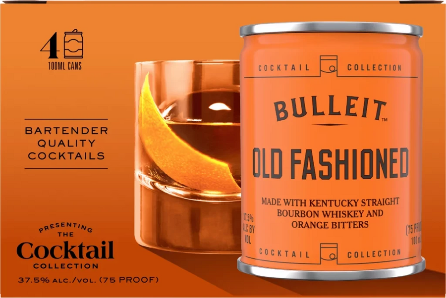 Bulleit Old Fashioned Cocktail Cans 100mL 4PK Ready-To-Drink Cocktails Bulleit 