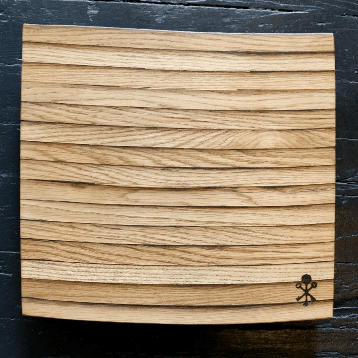 Bourbon Barrel Stave Cutting Board: Large Square Home & Bar Pappy & Company 