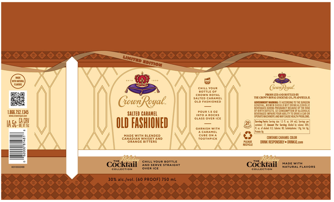 Crown Royal Salted Caramel Old Fashioned Ready To Drink Ready To Drink Crown Royal 