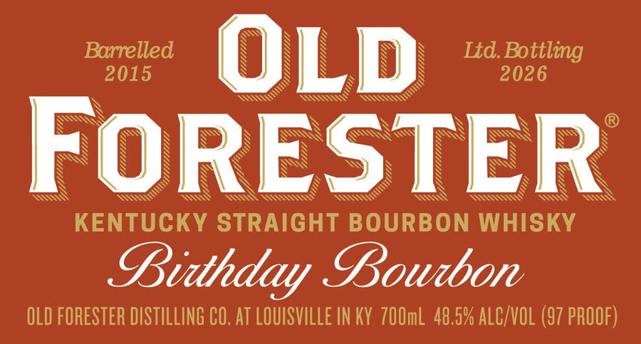 Old Forester Birthday Bourbon 2026 11 Year Kentucky Whiskey Bourbon Old Forester 