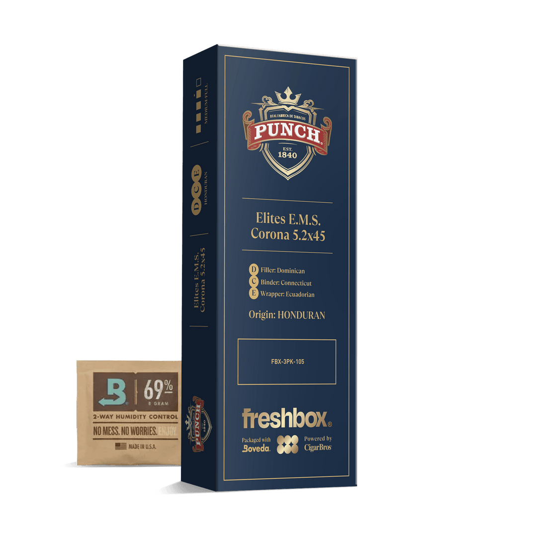 Punch Elites E.M.S. 5.2x45 FreshBox | Cigar 3-Pack FreshBox Punch 