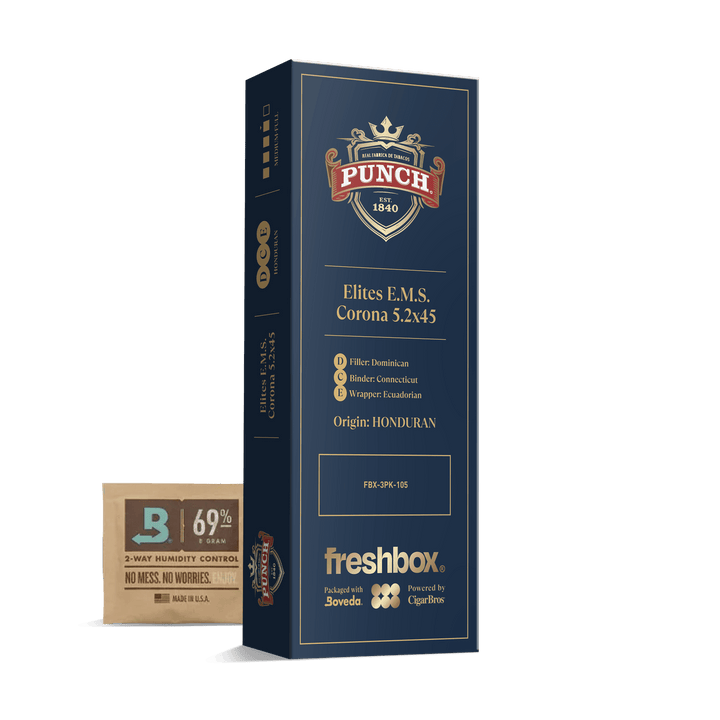 Punch Elites E.M.S. 5.2x45 FreshBox | Cigar 3-Pack FreshBox Punch 