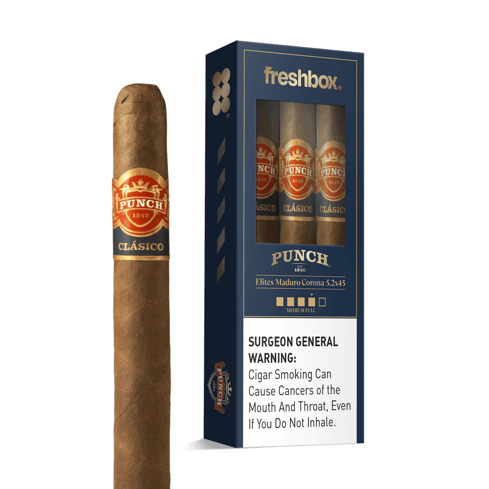 Punch Elites Maduro 5.2x45 FreshBox | Cigar 3-Pack FreshBox Punch 