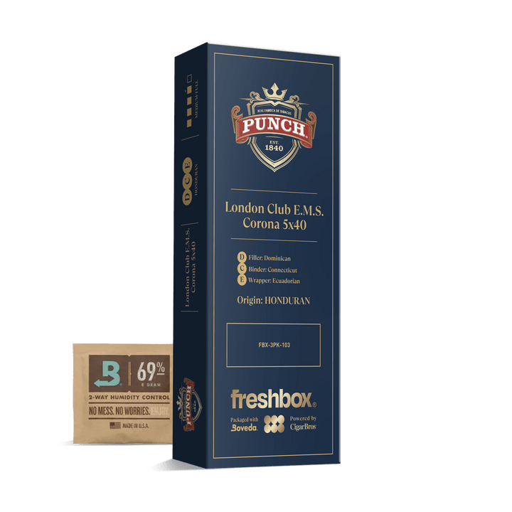 Punch London Club E.M.S. 5x40 FreshBox | Cigar 3-Pack FreshBox Punch 