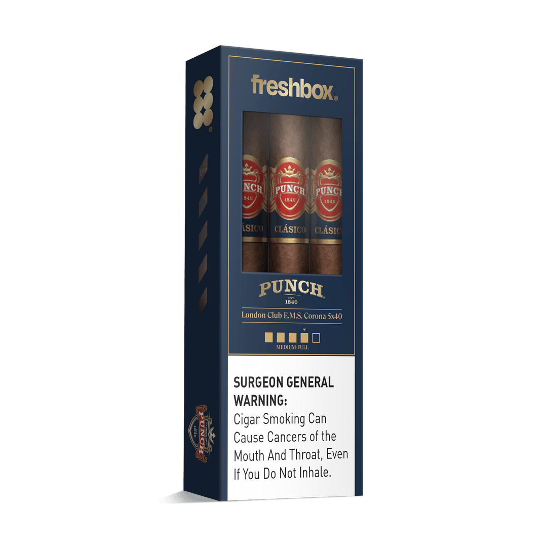 Punch London Club E.M.S. 5x40 FreshBox | Cigar 3-Pack FreshBox Punch 