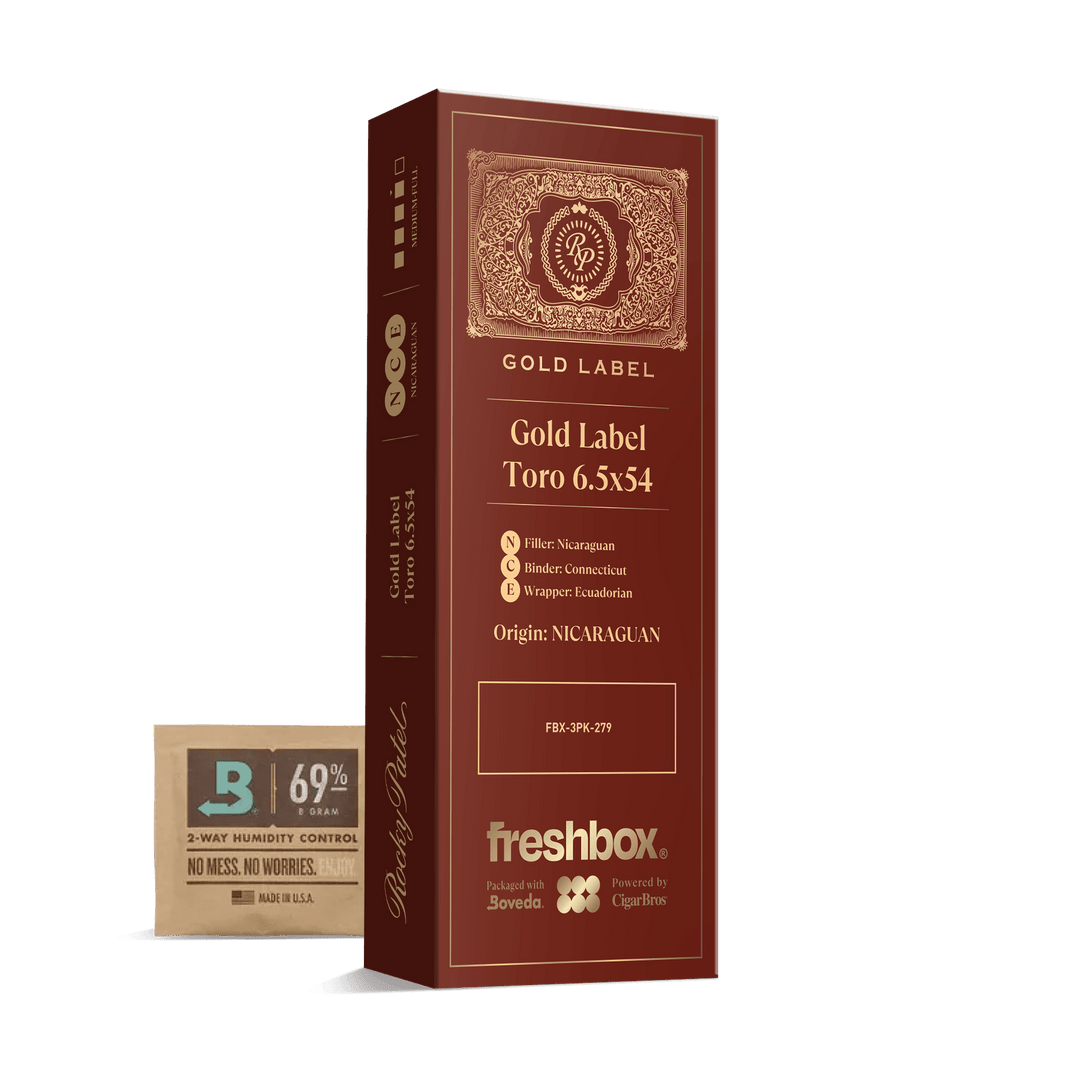 Rocky Patel Gold Label Toro 6.5x54 FreshBox | Cigar 3-Pack FreshBox Rocky Patel 