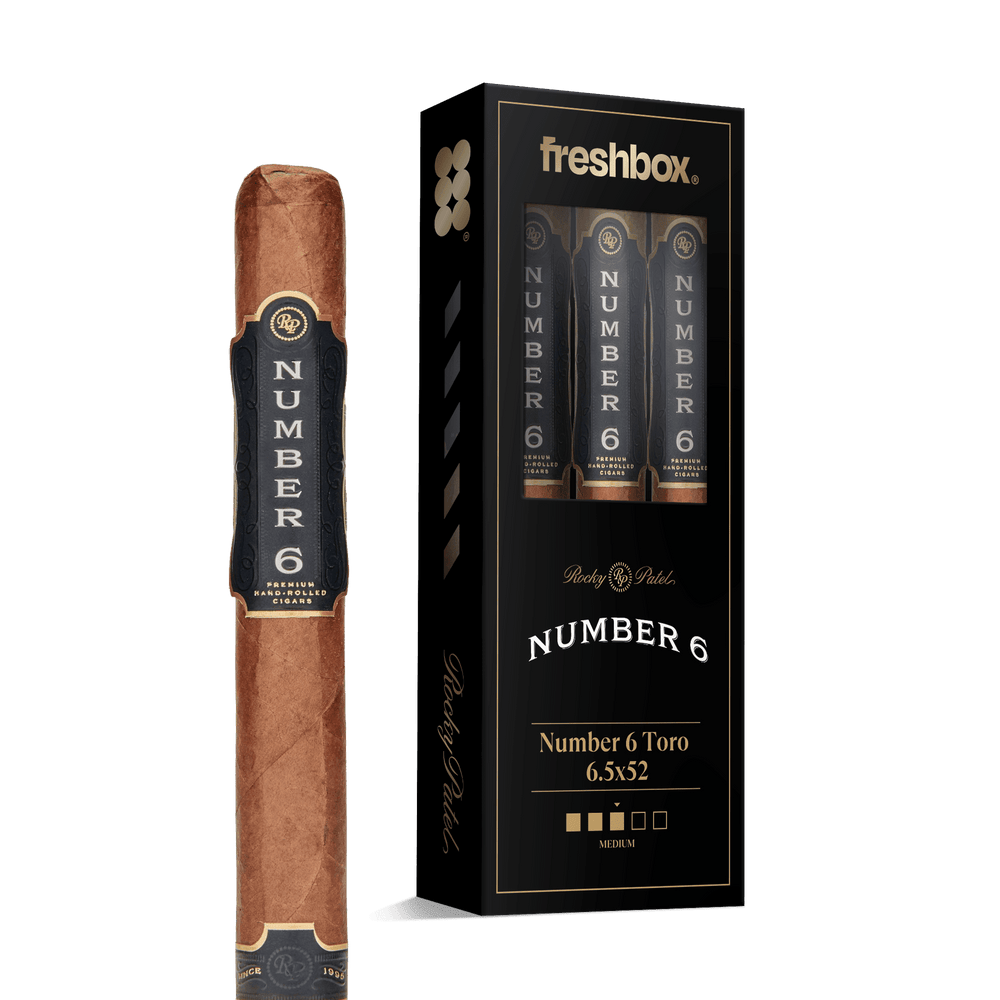 Rocky Patel Number 6 Toro 6.5x52 FreshBox | Cigar 3-Pack FreshBox Rocky Patel 