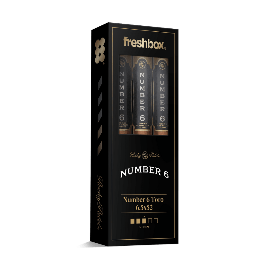 Rocky Patel Number 6 Toro 6.5x52 FreshBox | Cigar 3-Pack FreshBox Rocky Patel 