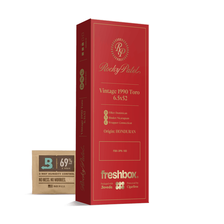 Rocky Patel Vintage 1990 Toro 6.5x52 FreshBox | Cigar 3-Pack FreshBox Rocky Patel 