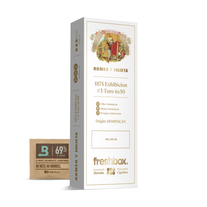 Romeo Y Julieta 1875 Exhibicion #3 6x50 FreshBox | Cigar 3-Pack FreshBox Romeo Y Julieta 