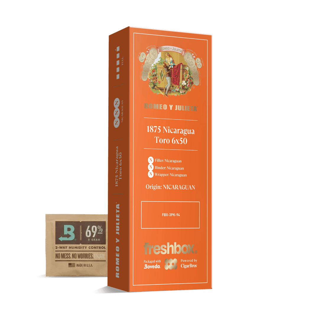 Romeo Y Julieta 1875 Nicauraga Toro 6x50 FreshBox | Cigar 3-Pack FreshBox Romeo Y Julieta 
