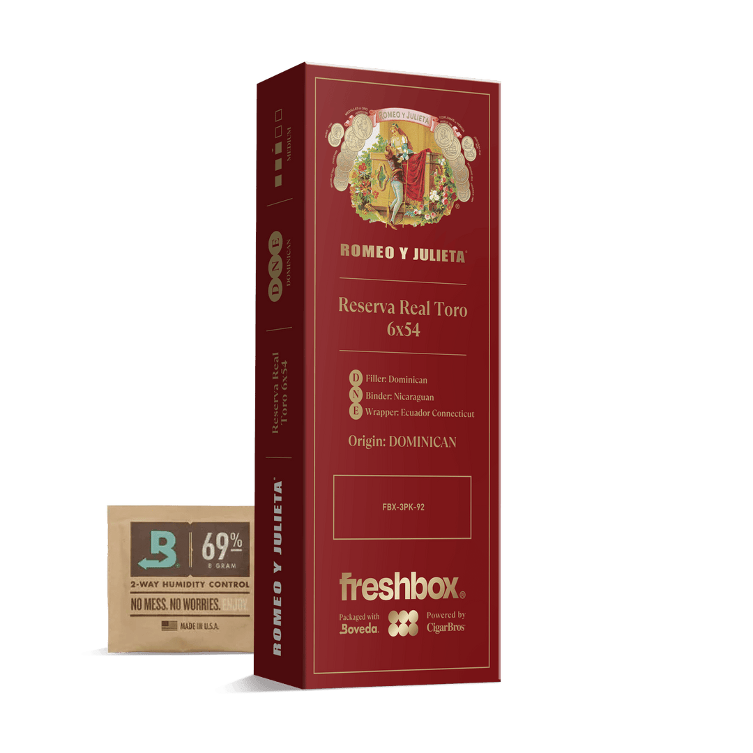 Romeo Y Julieta Reserva Real Toro 6x54 FreshBox | Cigar 3-Pack FreshBox Romeo Y Julieta 