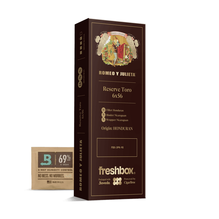 Romeo Y Julieta Reserve Toro 6x56 FreshBox | Cigar 3-Pack FreshBox Romeo Y Julieta 