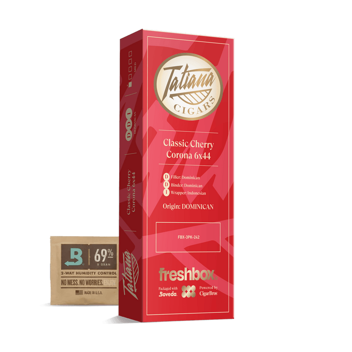 Tatiana Classic Cherry Corona 6x44 FreshBox | Cigar 3-Pack FreshBox Tatiana Classic 