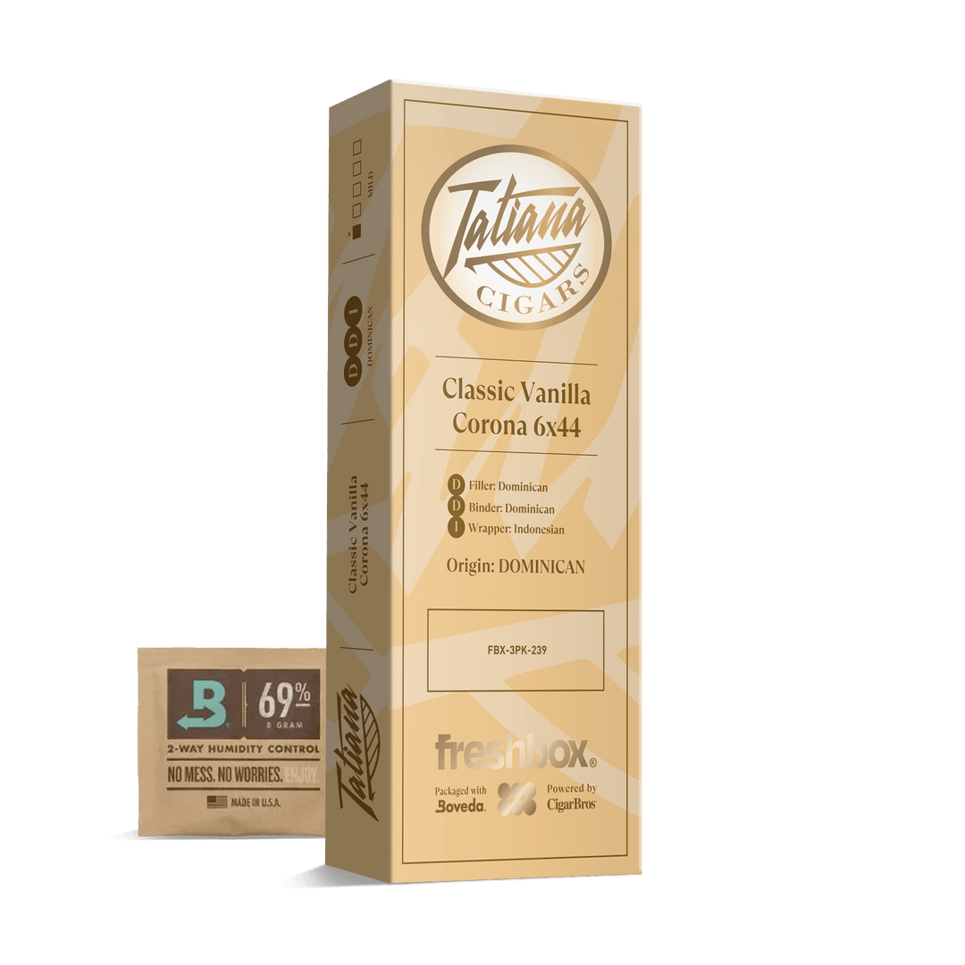 Tatiana Classic Vanilla Corona 6x44 FreshBox | Cigar 3-Pack FreshBox Tatiana Classic 