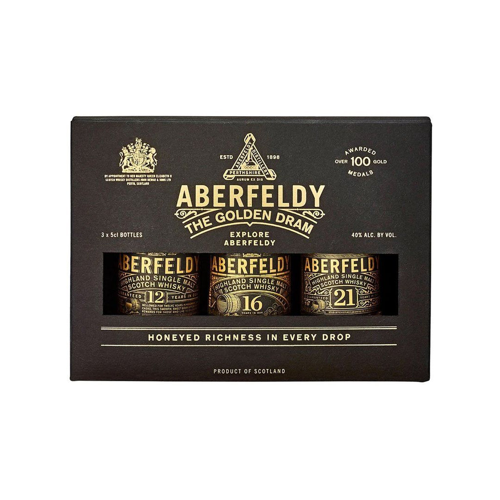 Aberfeldy The Golden Dram Single Malt Scotch Whisky Gift Set Scotch Whisky Aberfeldy 