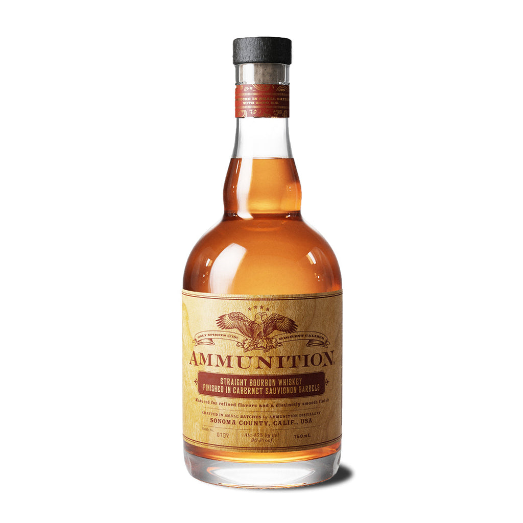 Ammunition Straight Bourbon Whiskey Finished in Cabernet Sauvignon Barrels Straight Bourbon Whiskey Ammunition 