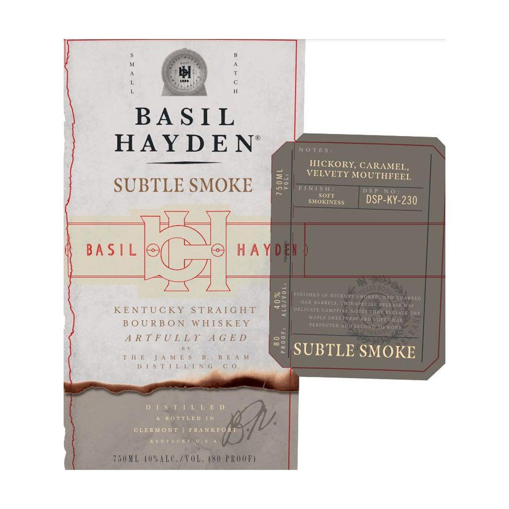 Basil Hayden Subtle Smoke Bourbon Kentucky Straight Bourbon Whiskey Basil Hayden's 
