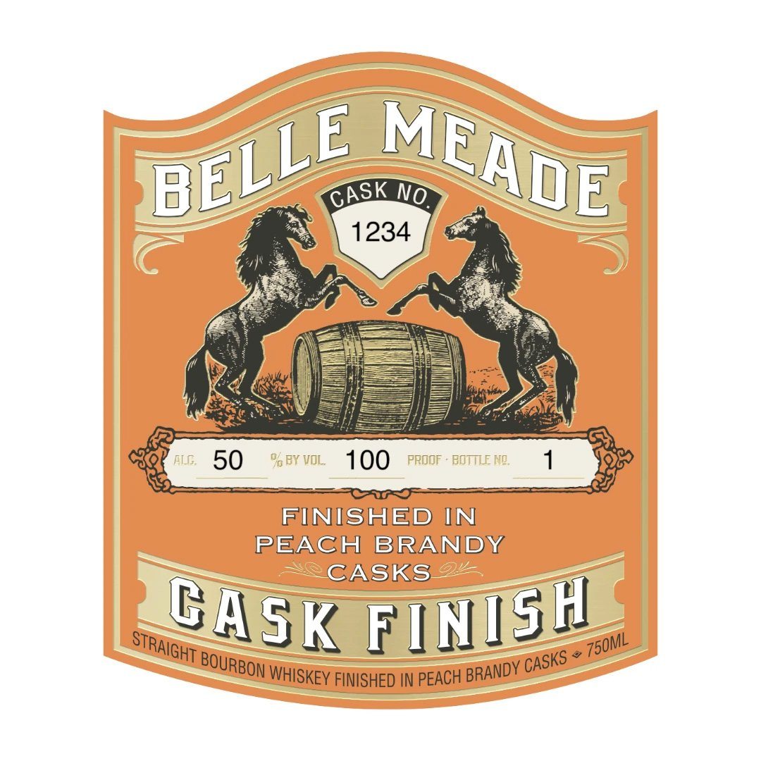 Belle Meade Peach Brandy Cask Finish Straight Bourbon Whiskey Belle Meade Bourbon 