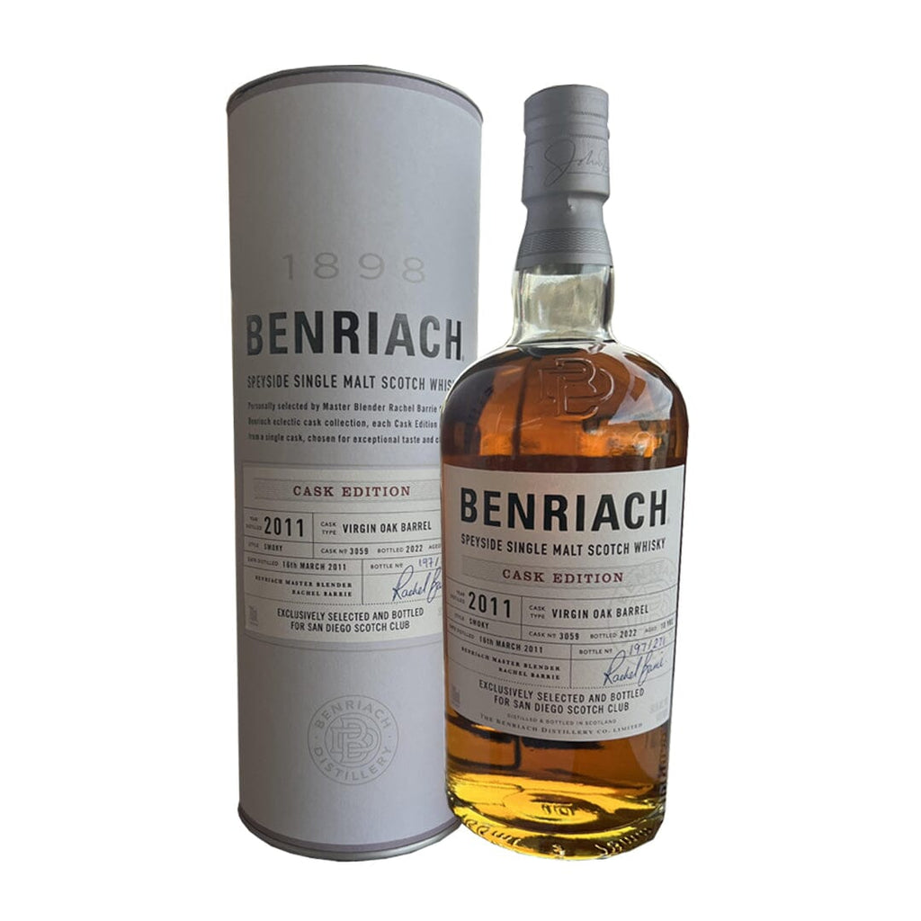 Benriach 10 Year Old Cask Edition #3059 Single Malt Scotch Whisky Exclusively Selected for San Diego Scotch Club Scotch Whisky BenRiach 