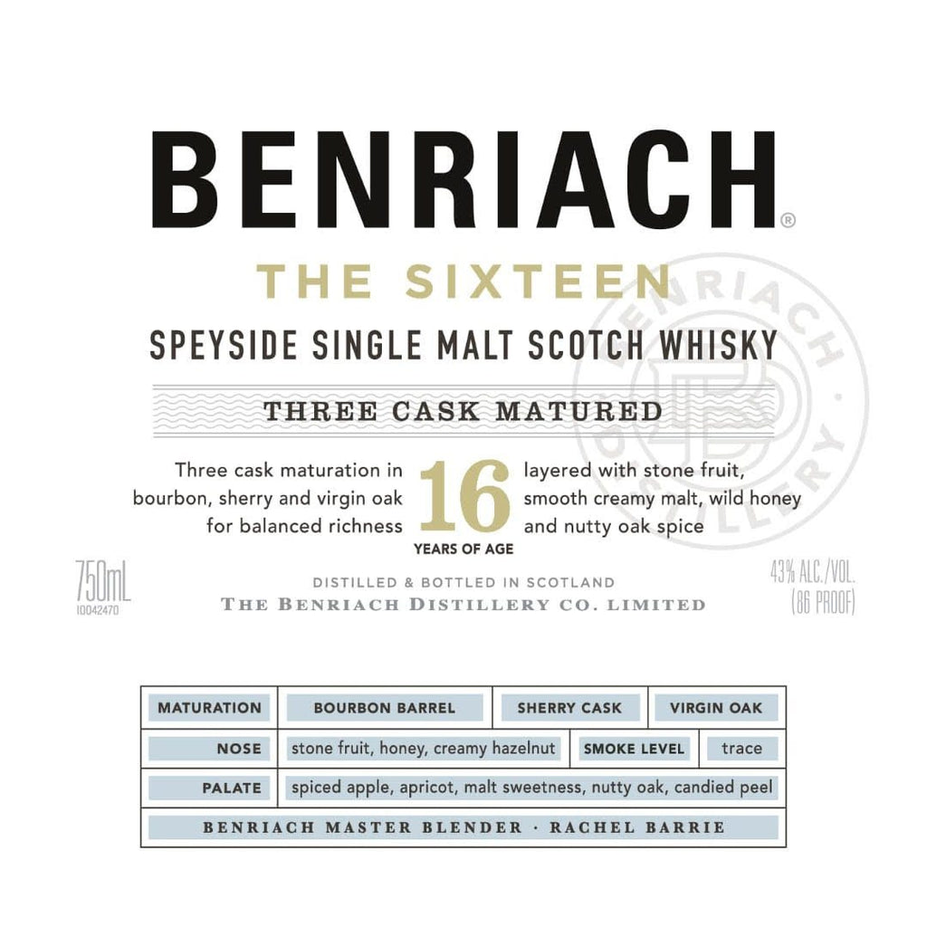 Benriach The Sixteen Three Cask Matured Scotch Whisky BenRiach 