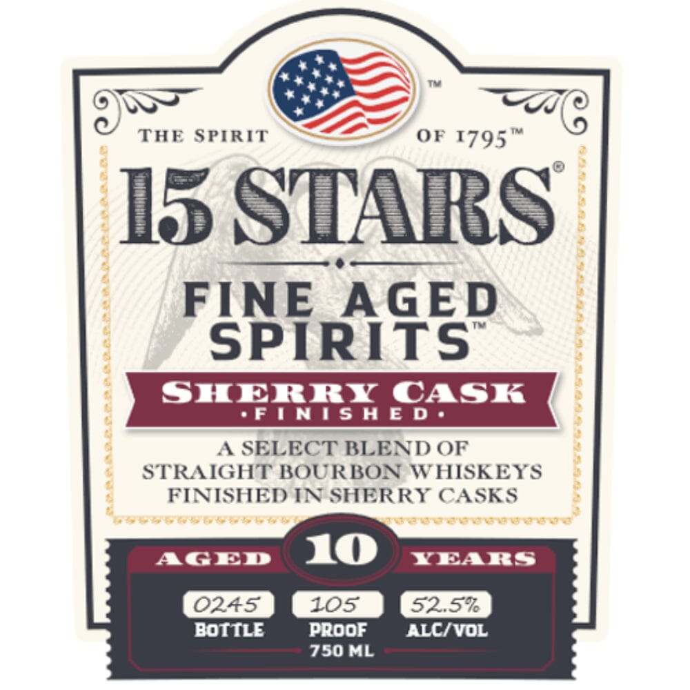 15 Stars 10 Year Old Straight Bourbon Finished in Sherry Casks Bourbon 15 Stars 