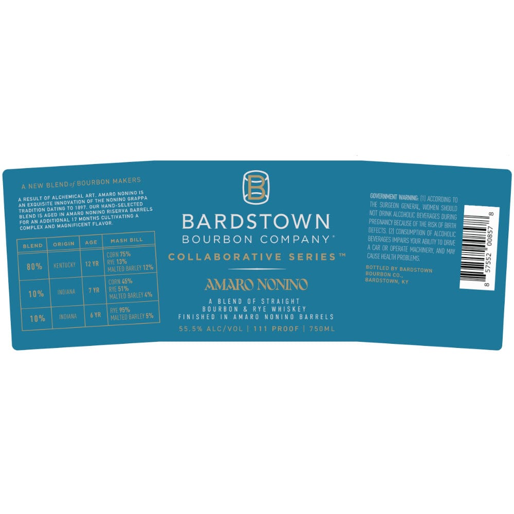 Bardstown Bourbon Collaborative Series Amaro Nonino Blended Whiskey Blended Whiskey Bardstown Bourbon Company 