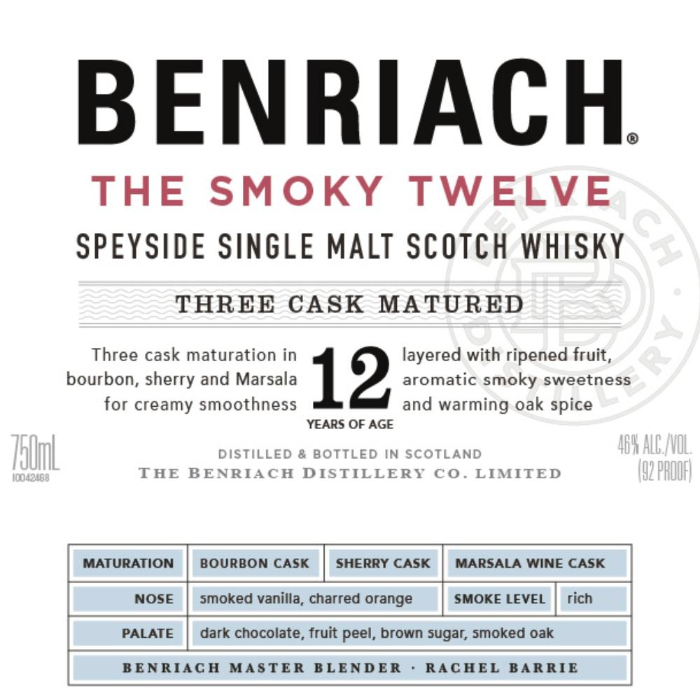 BenRiach The Smoky Twelve Scotch BenRiach 