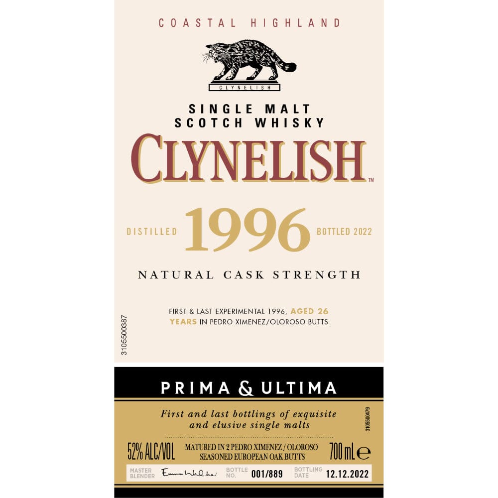Clynelish 1996 Prima & Ultima Single Malt Scotch 26 Year Old Scotch Prima & Ultima Collection 
