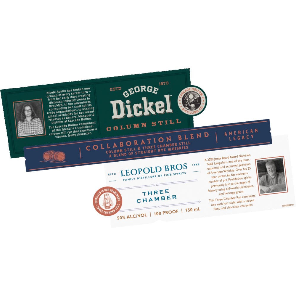 George Dickel & Leopold Bros Three Chamber Blended Rye 2023 Release Rye Whiskey George Dickel 