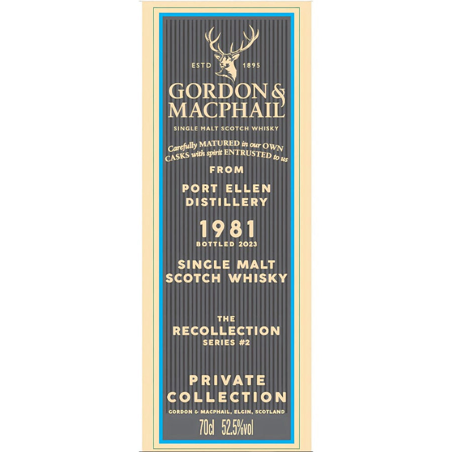 Gordon & Macphail The Recollection Series #2 42 Year Port Ellen Distillery Scotch Gordon & Macphail 