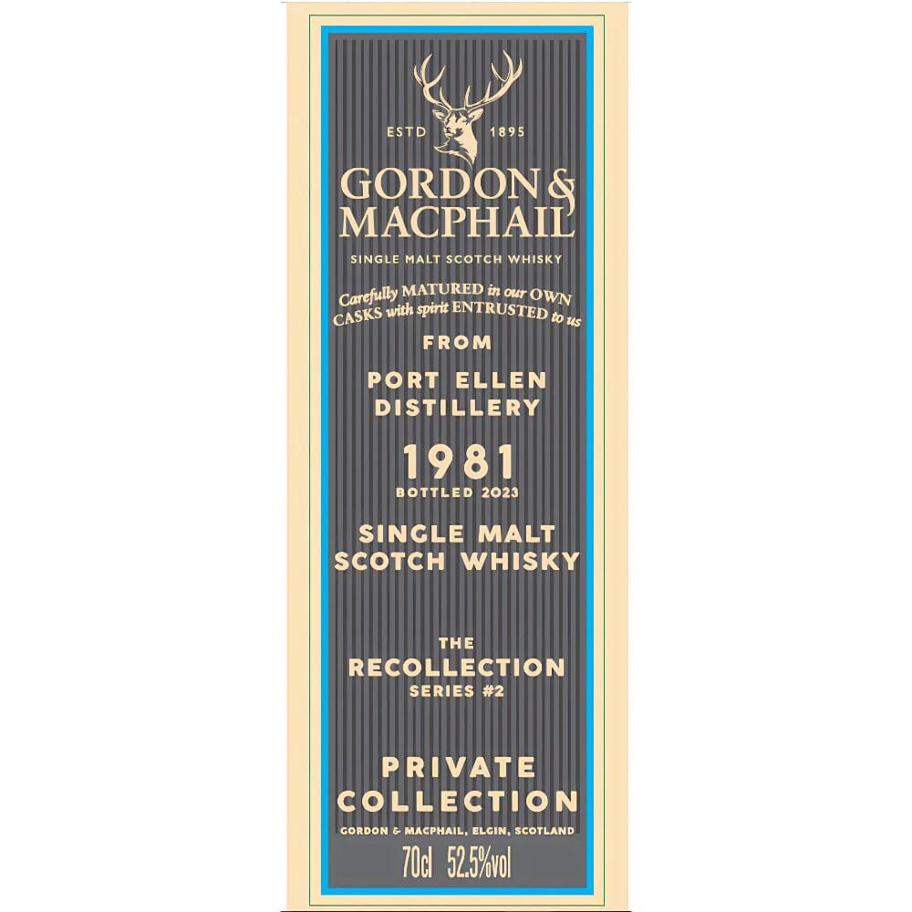 Gordon & Macphail The Recollection Series #2 42 Year Port Ellen Distillery Scotch Gordon & Macphail 