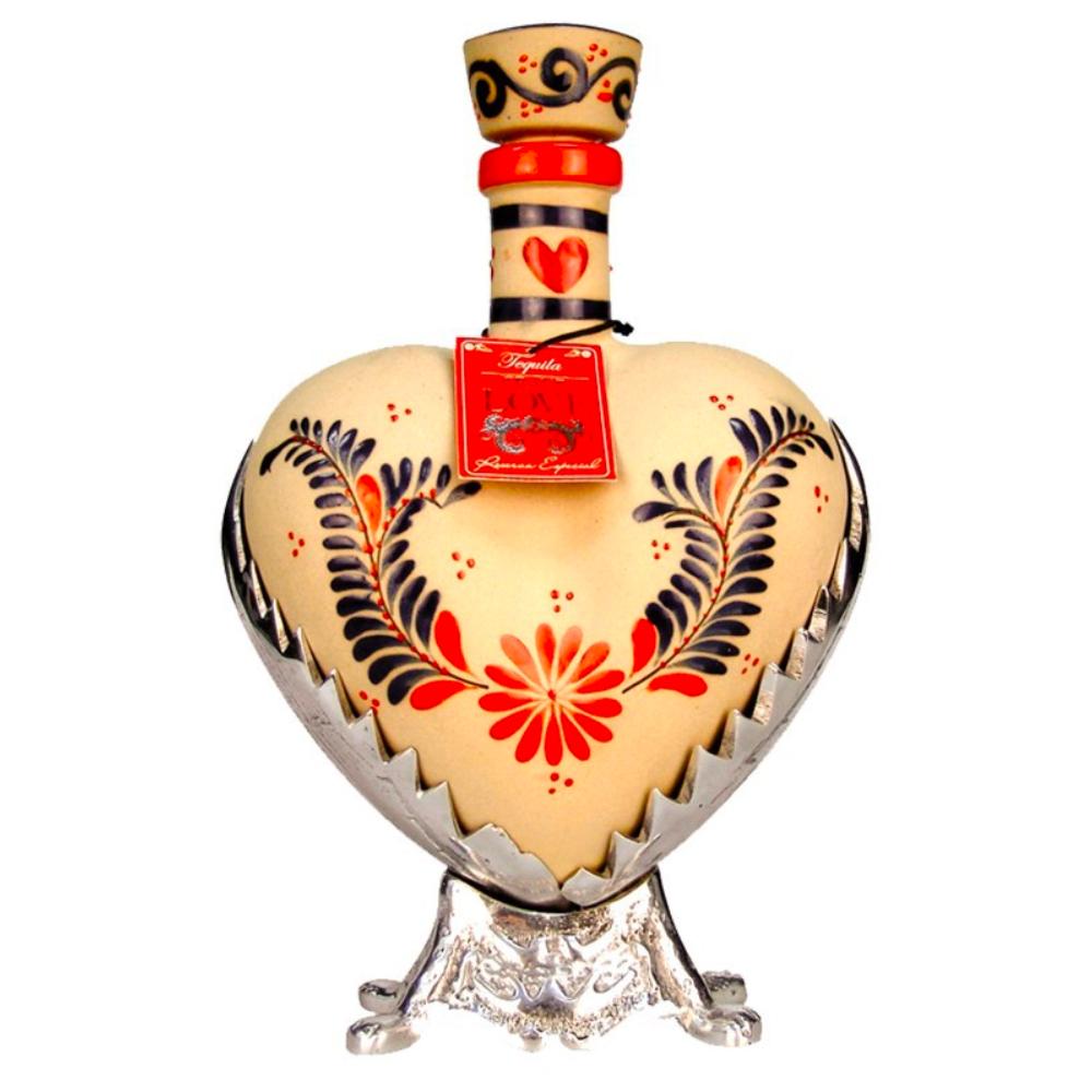 Grand Love Ceramic Red Heart Extra Anejo 1.75L Tequila Grand Love 