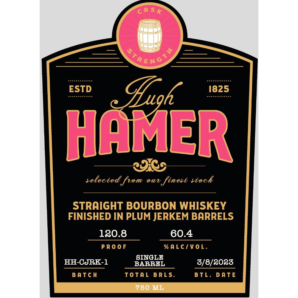 Hugh Hamer Straight Bourbon Finished in Plum Jerkem Barrels Bourbon Hugh Hamer 