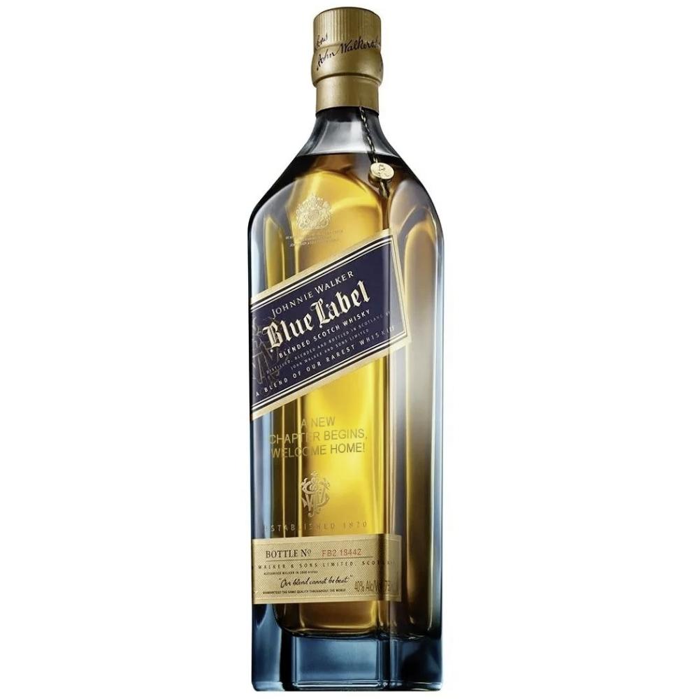 Johnnie Walker Blue Label 'To a Big Step In Your Career' Engraved Bottle Scotch Johnnie Walker 